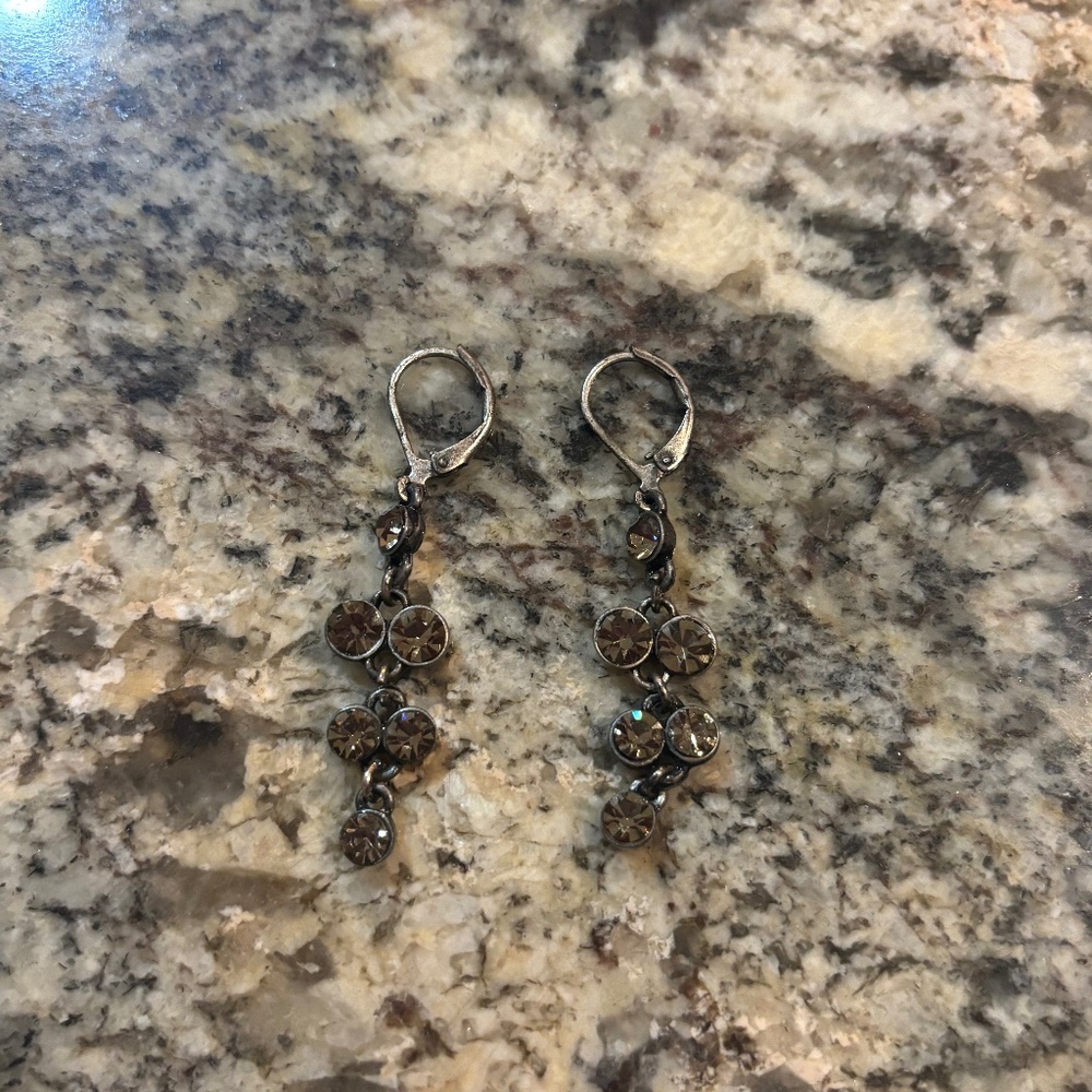 Brown dangly earrings